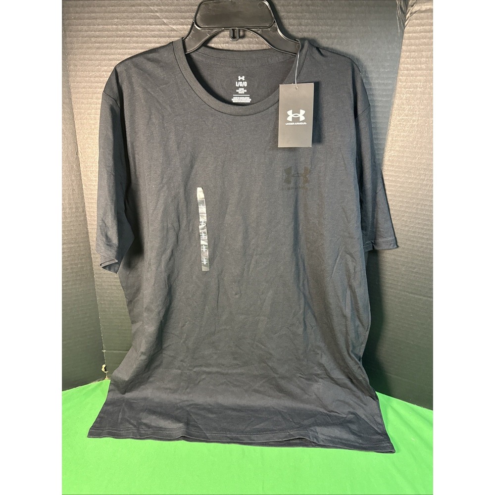 NWT Under Armour Men's Sportstyle Short Sleeve Tee Size L Black